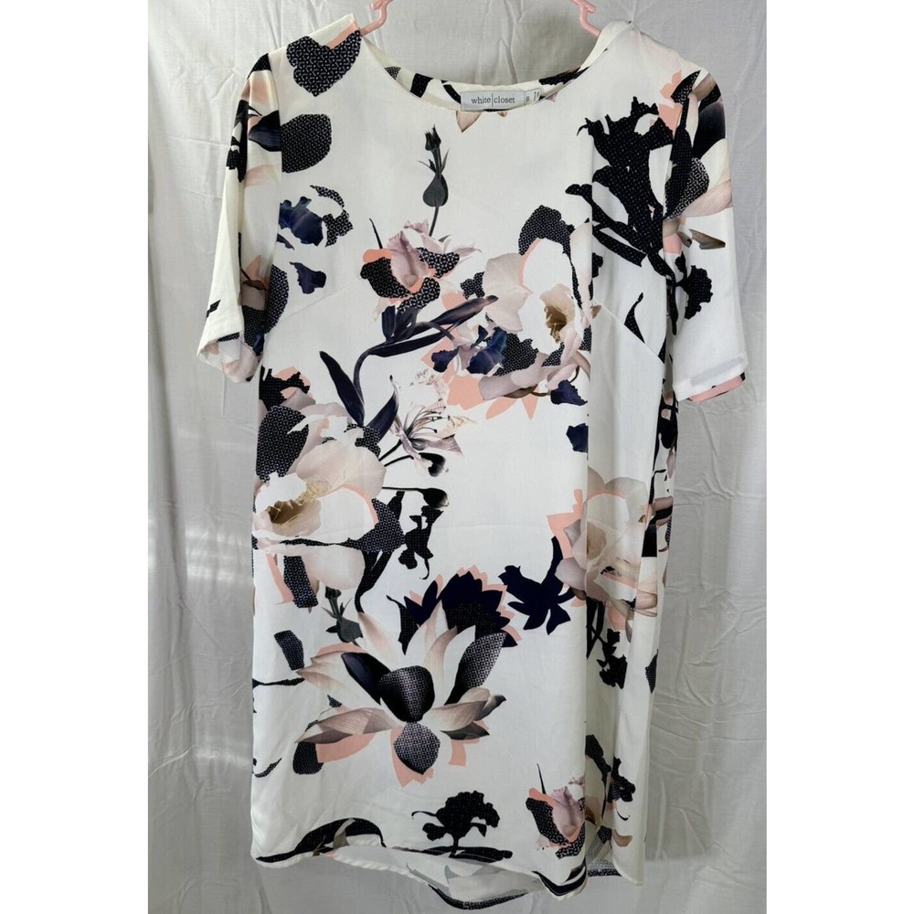 White Closet Floral Midi Dress Size‎ 10